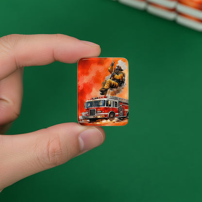 Firefighter American Mahjong Tiles And Carry Case