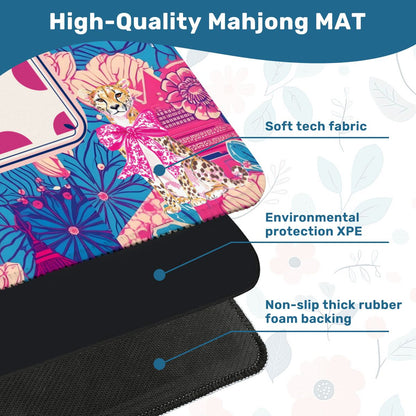 Cheetah Dynasty Pink Pagoda Mahjong Mat - Splash of Color Co.