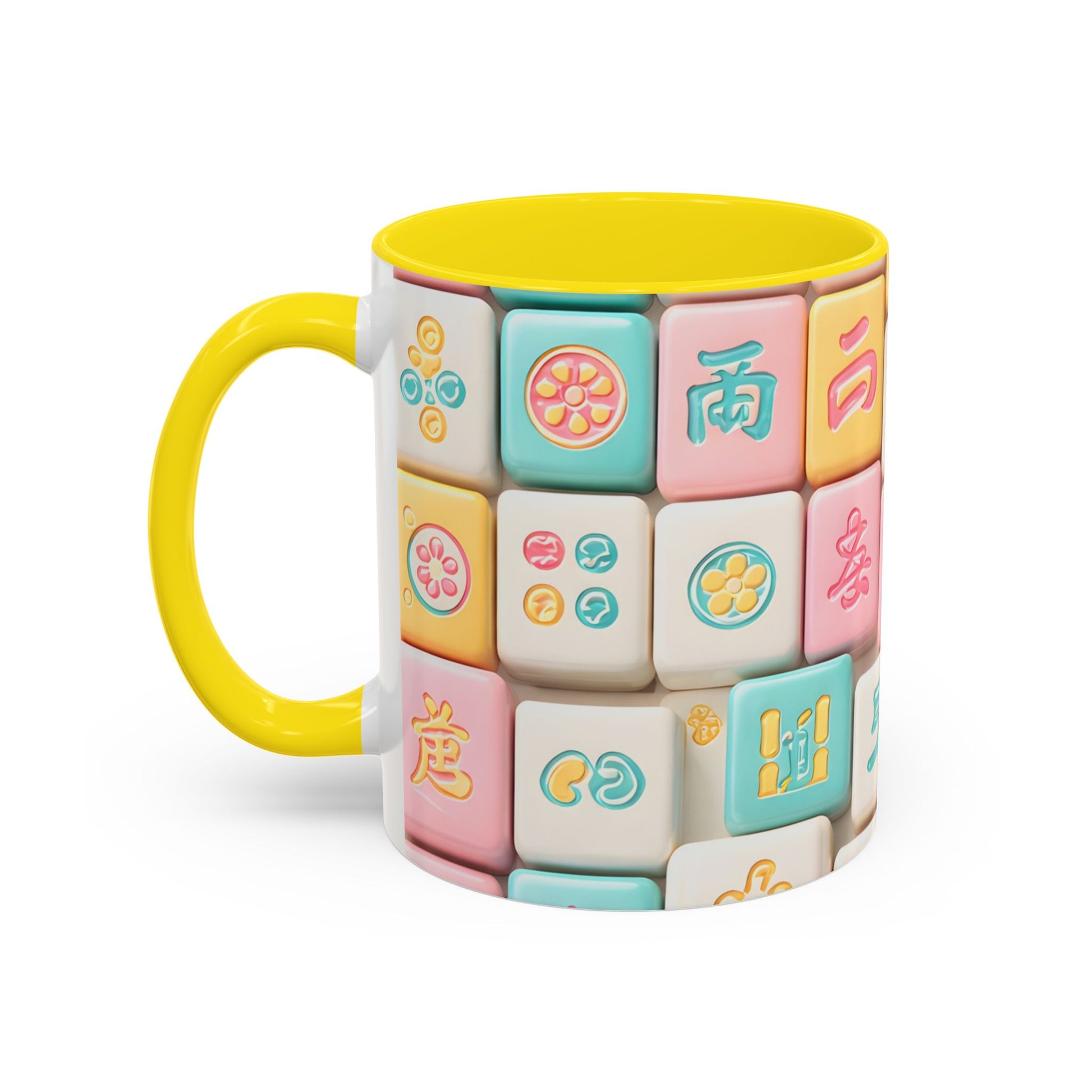Pastel Mahjong Tile Pattern Mug | Accent Coffee Mug - Splash of Color Co.