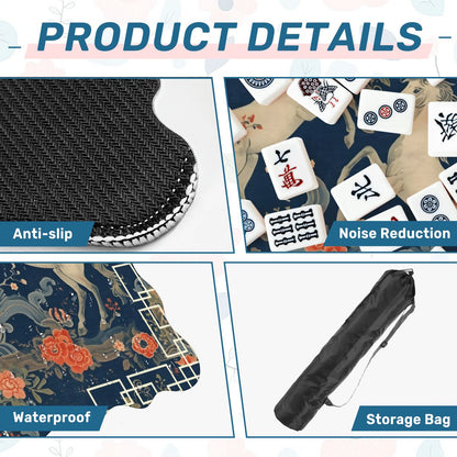 Year Of The Firehorse 2026 Scalloped Mahjong Mat - Splash of Color Co.