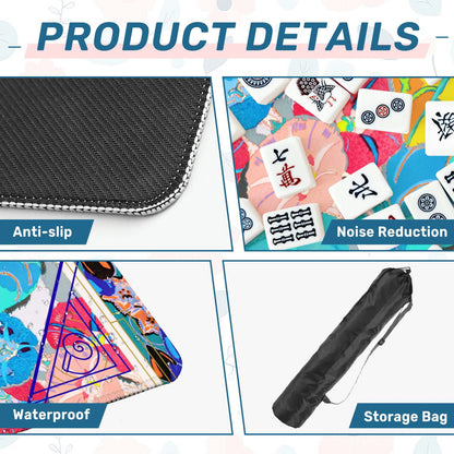 Capri Sunshine Floral Art Deco Mahjong Mat - Splash of Color Co.