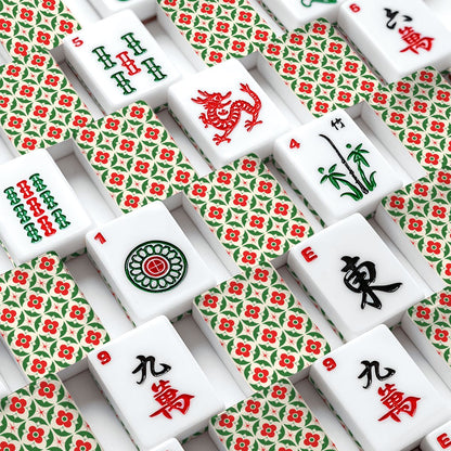 The Bloom - A - Rama Modern Red And Green American Mahjong Tiles - Splash of Color Co.