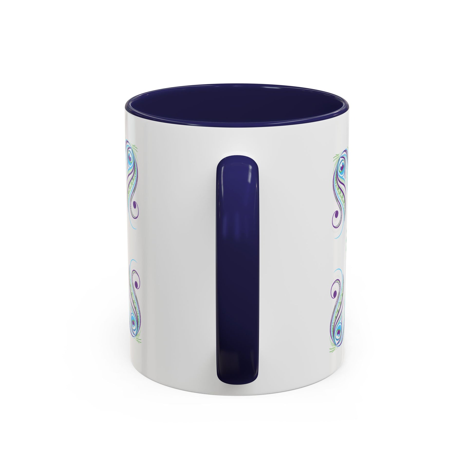 Preppy Peacock Whimsical Pink Green, Purple Coffee Mug - Splash of Color Co.
