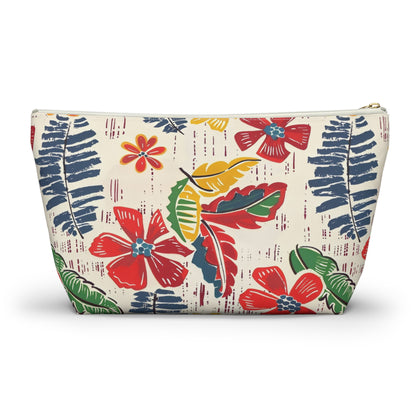 Mahjong Tile Tote Bag, Heritage Flower Tropical Preppy Accessory Pouch