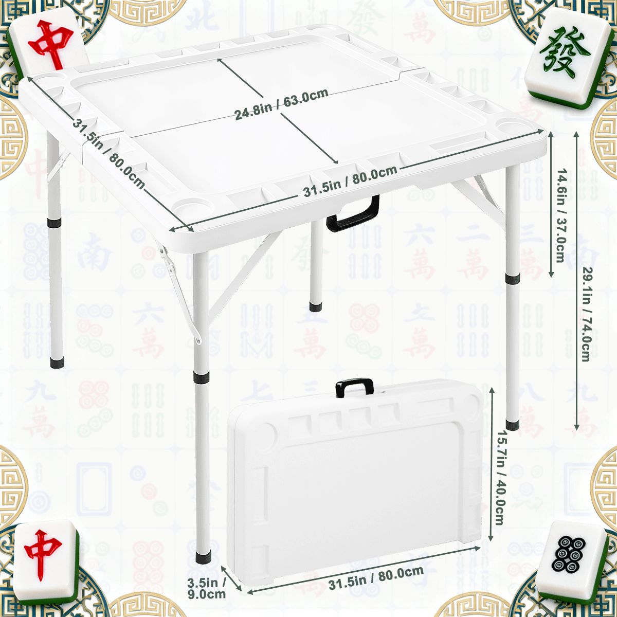 Aloha Mahjong Mini Mahj Mat And Foldable Mahjong Table - Splash of Color Co.