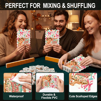 Funny Mahjong Welcome To The Crak House Nostalgic Scalloped Mahjong Shuffler Cards  Set of 4