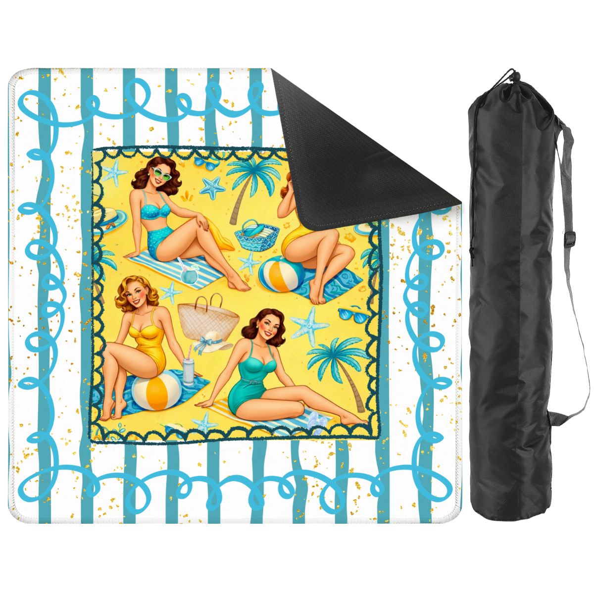 Palm Coast Pinups Mahjong Mat - Splash of Color Co.