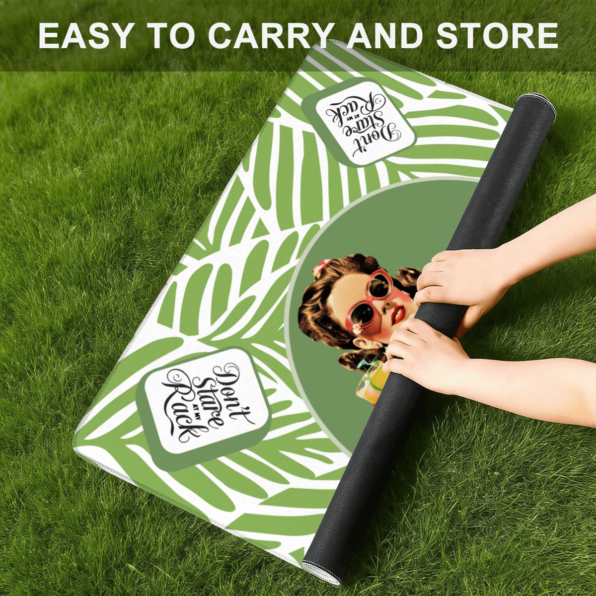 Funny Mahjong, Don't Stare At My Rack, Mini Travel Mahjong Mat - Splash of Color Co.