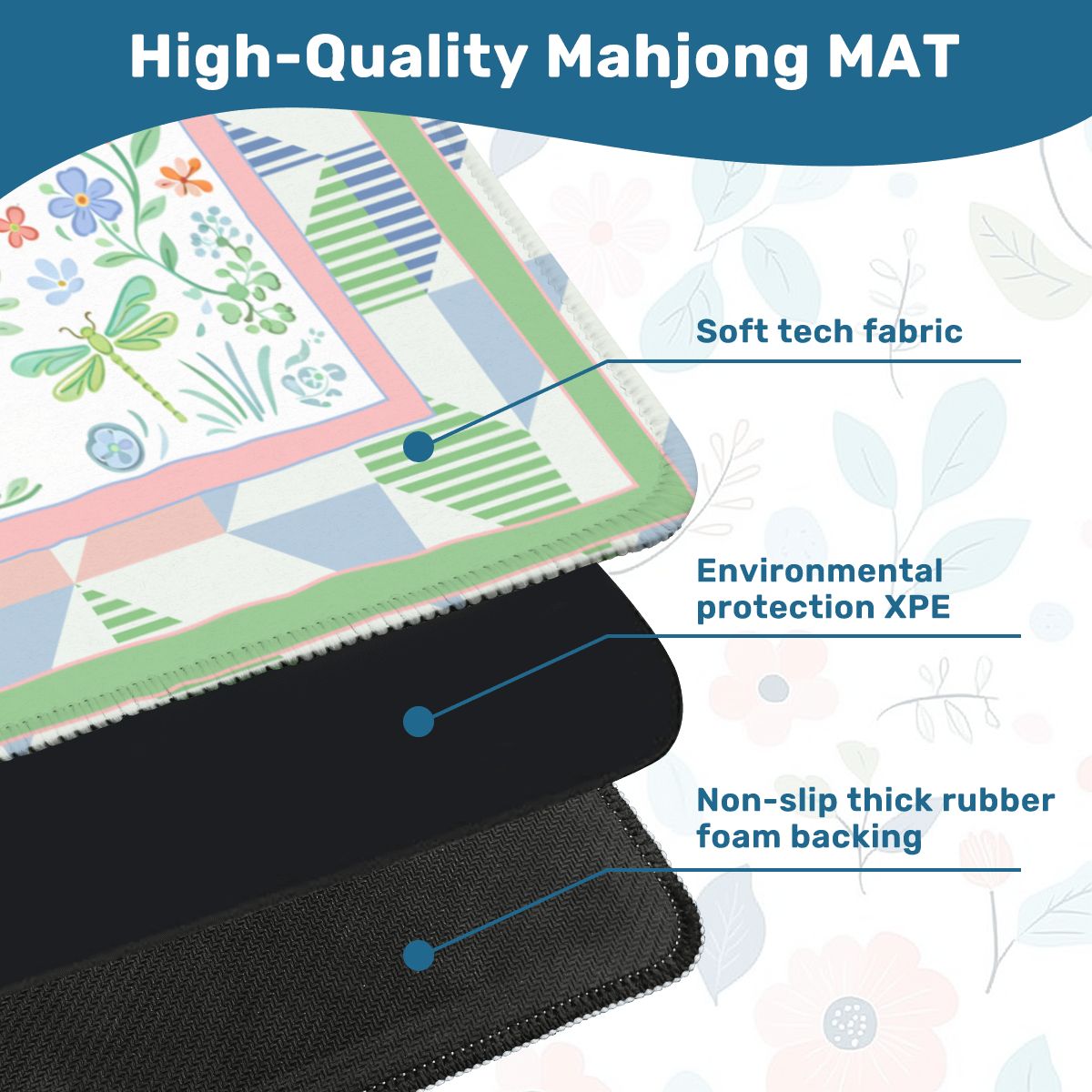 Garden Of Eden Floral Mini Mahjong Mat - Splash of Color Co.