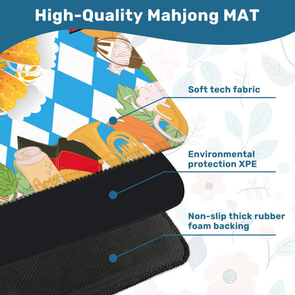 Pretzels, Pungs & Pilsner Oktoberfest Mahjong Mat - Splash of Color Co.