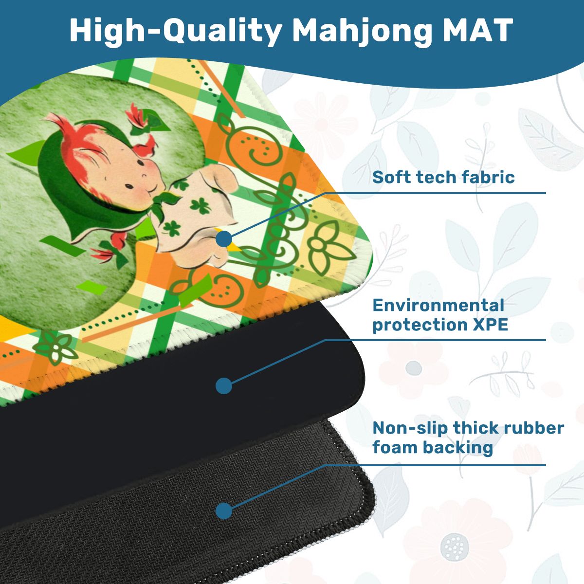 Luck Of The Irish, Vintage Nostalgia Charming Mahjong Mat - Splash of Color Co.