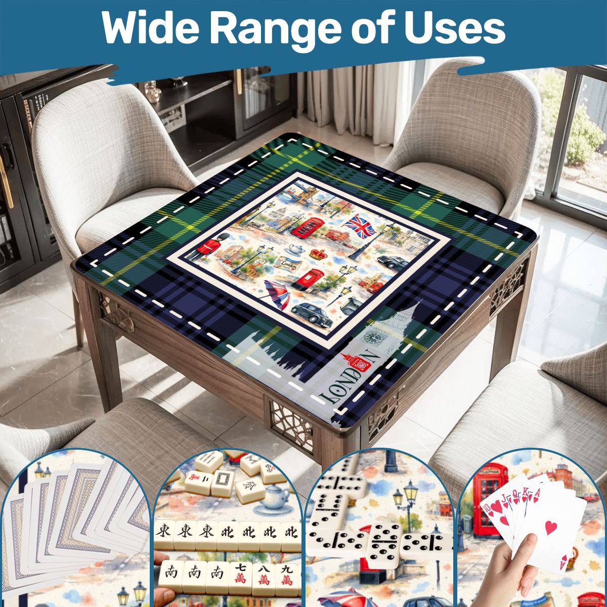 Streets of London Mahjong Mat - Splash of Color Co.