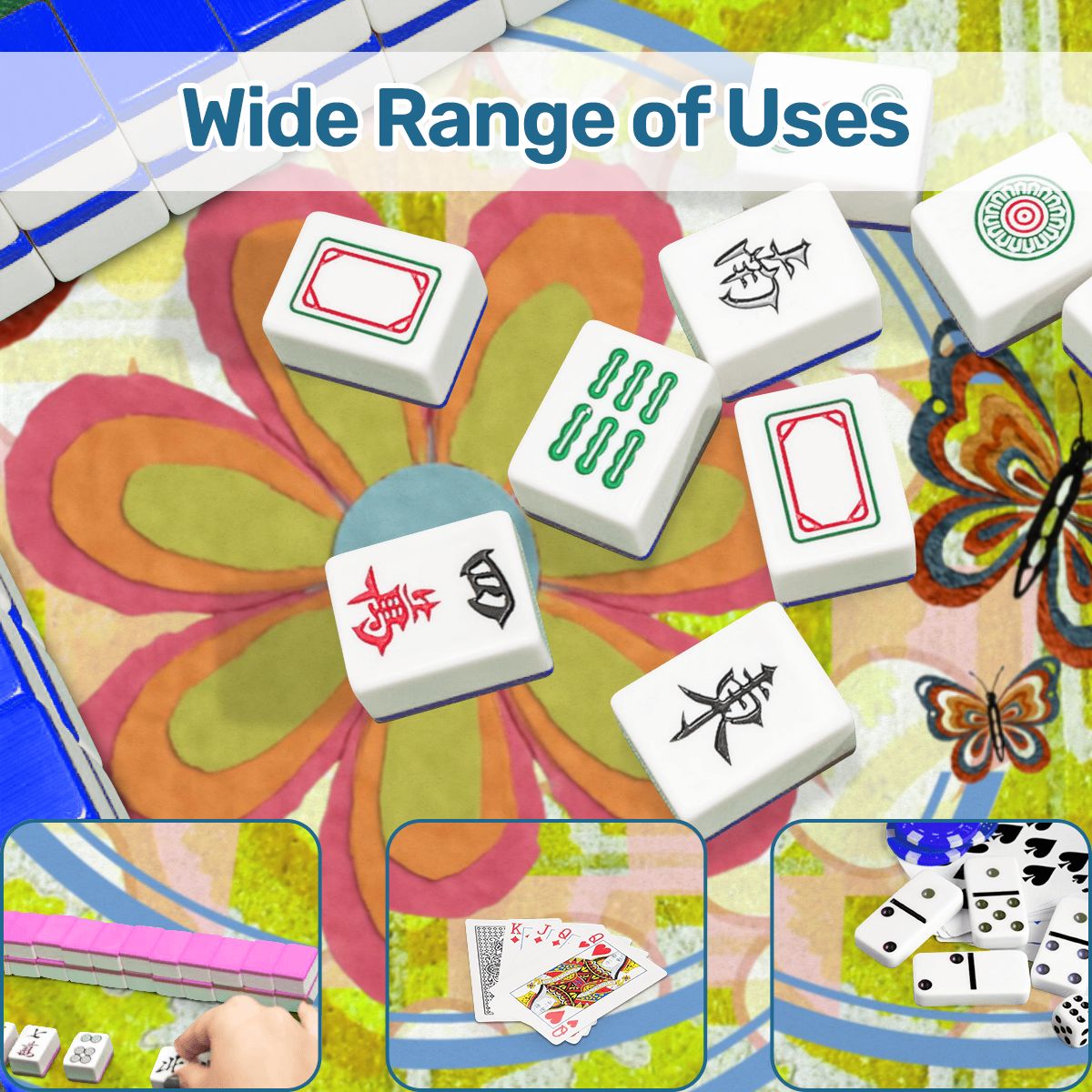 Granny’s Happy Shroom Zoom Mahjong Mat - Splash of Color Co.