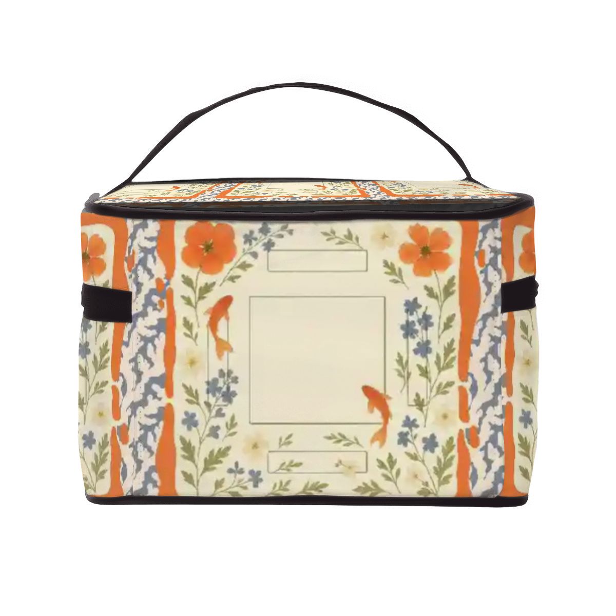 Koi Fish Floral Garden Portable Mahjong Tile Bag - Splash Of Mahj And Color Co.