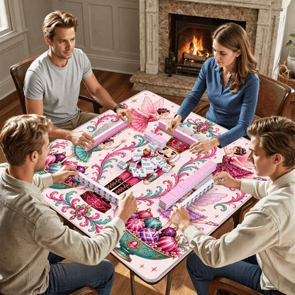 Sugar Plum Holiday Nutcracker Christmas Mahjong Mat - Splash Of Mahj And Color Co.
