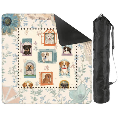 How Much Is That Doggie In The Window Whimsical Dog Mahjong Mat - Splash of Color Co.