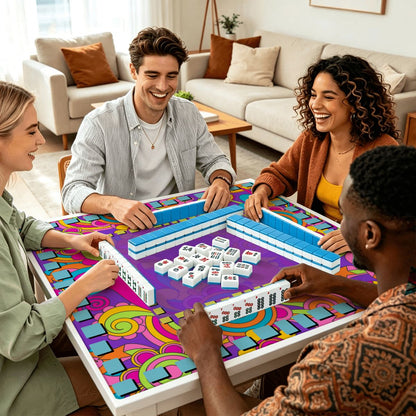 Shroom Boom Modtastic Mahjong Mat Sleek Surface - Splash Of Mahj And Color Co.