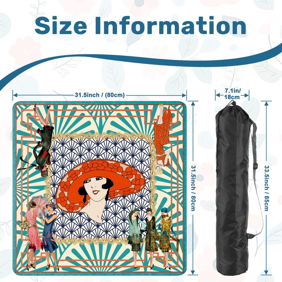 The Roaring 1920's Art Deco Mahjong Mat - Splash of Color Co.