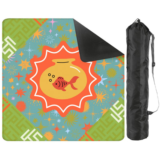 Modern Cosmic Starborne Fish Mahjong Mat - Splash of Color Co.