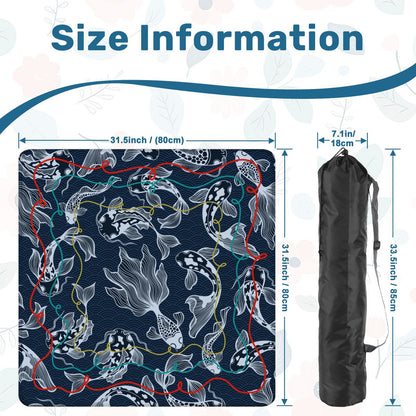 Koi Fish Calling Nautical Mahjong Mat - Splash of Color Co.