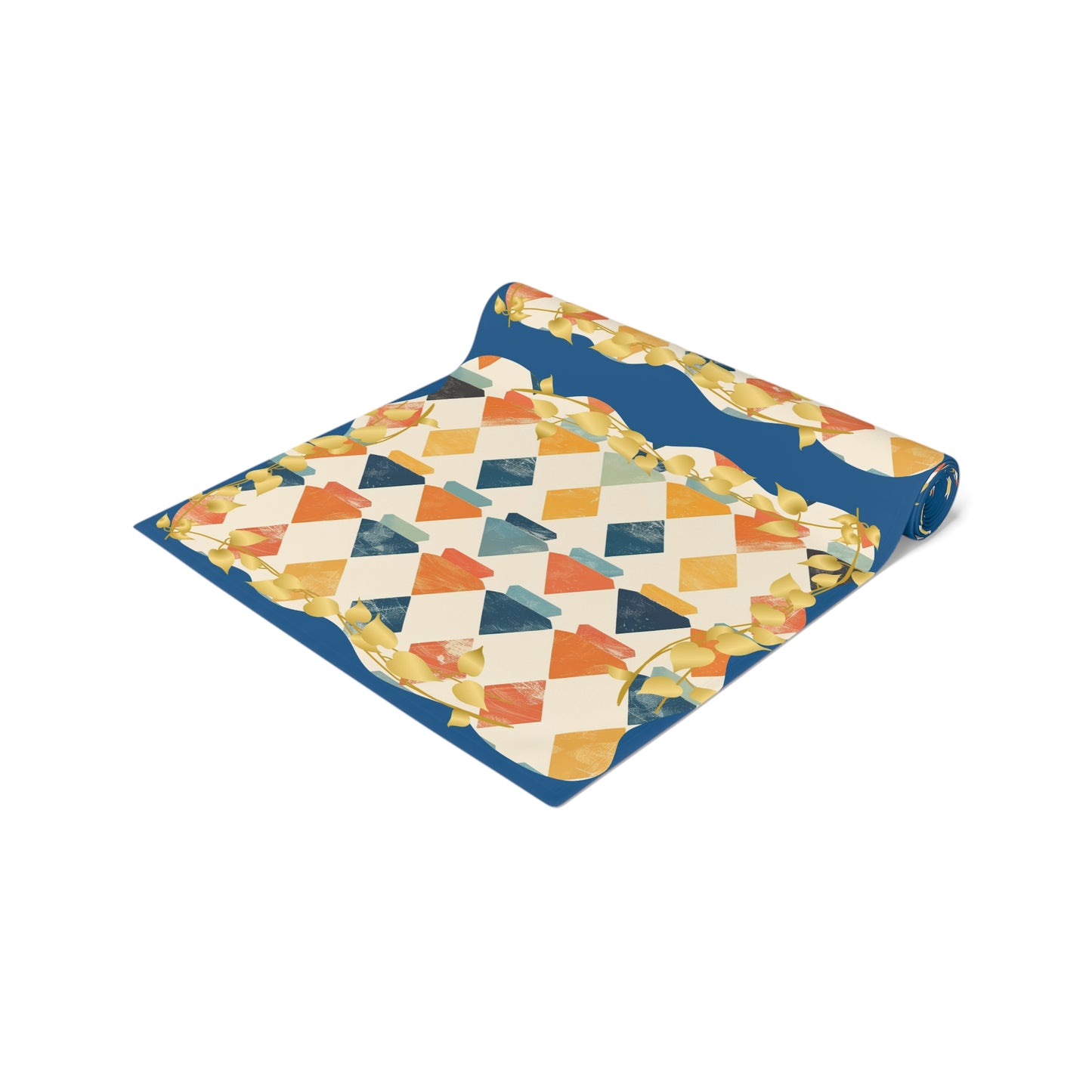 Modern Mazel Jewish Designed Table Runner — Geometric Designed Decor - Splash of Color Co.