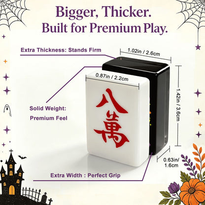 The Mod Mash Pumpkin Hex Halloween Mahjong Tiles And Carry Case