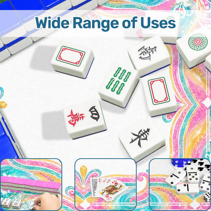 The Tide Is High Coastal Waves Pastel Preppy Mahjong Mat - Splash Of Mahj And Color Co.