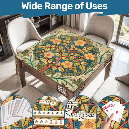 William Morris Inspired Rose Wreath Mahjong Mat