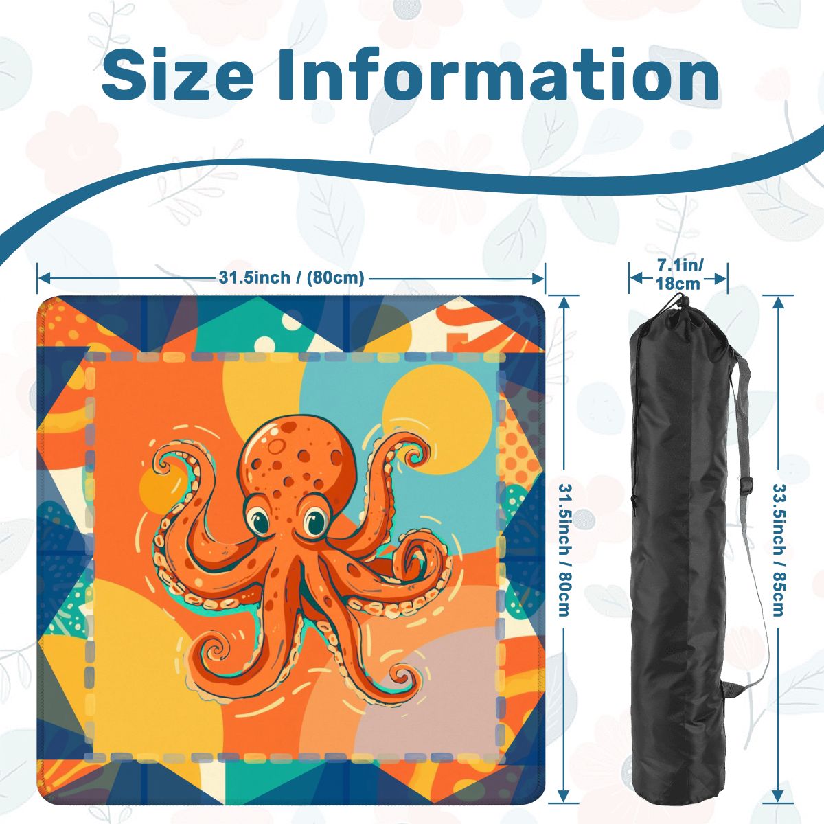 Octovibe Blue Lagoon Summer Beach Wave Octopus Mahjong Mat - Splash of Color Co.
