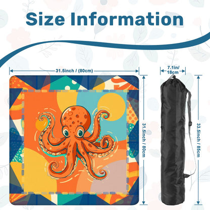 Octovibe Blue Lagoon Summer Beach Wave Octopus Mahjong Mat - Splash of Color Co.
