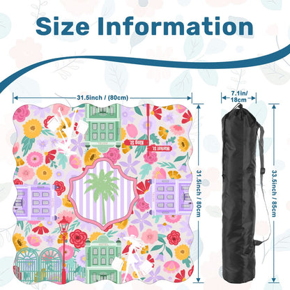 Charleston South Carolina Mahjong Whimsical Scalloped Mahjong Mat - Splash of Color Co.