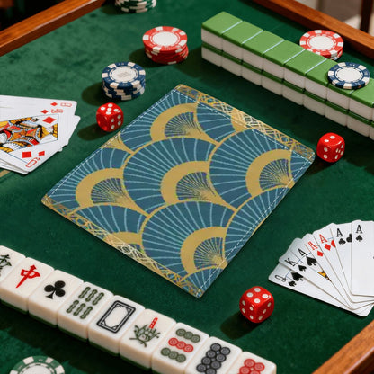 Art Deco Mahjong Lady Luck’s 4 Mahjong Card Holder with Line Finder - Splash of Color Co.