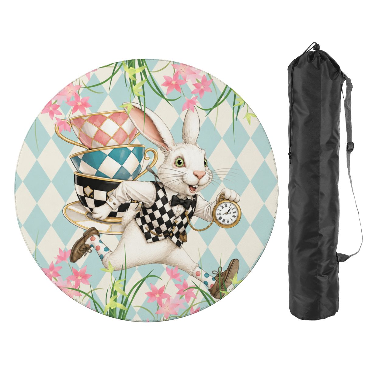Go Ask Alice Harlequin Romance Round Mahjong Mat