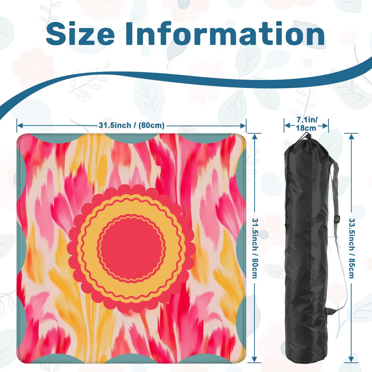 Summer Sorbet Paint Strokes Pink And Yellow Mahjong Mat - Splash Of Mahj And Color Co.
