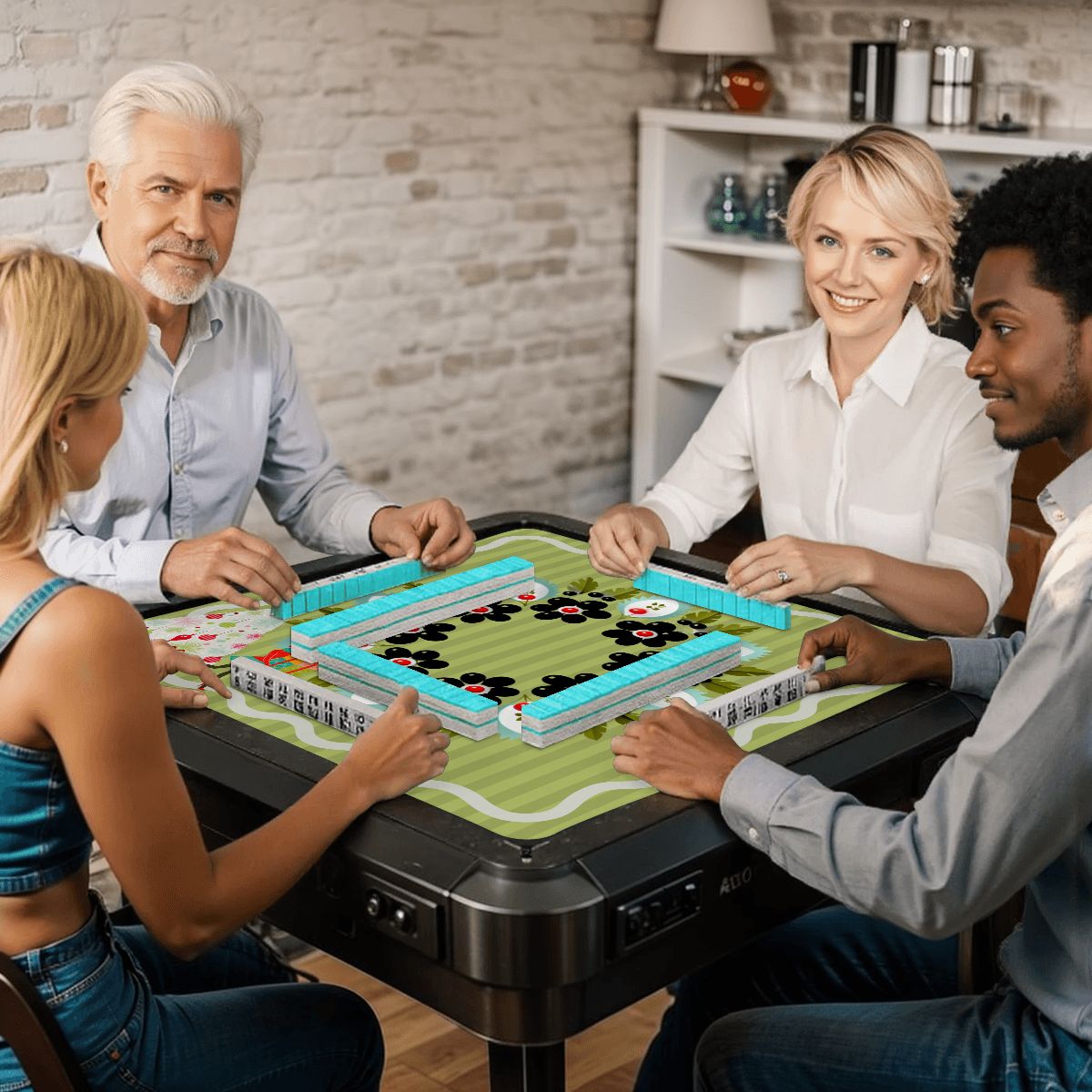Ho'ing All The Way Nostalgic Christmas Mahjong Mat