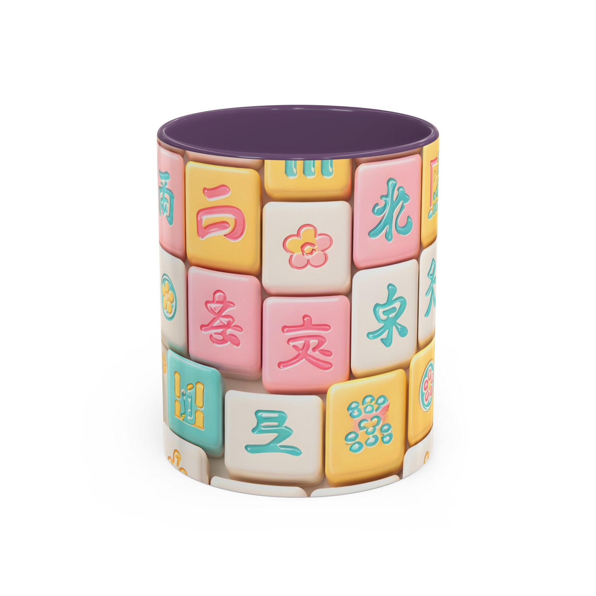 Pastel Mahjong Tile Pattern Mug | Accent Coffee Mug - Splash of Color Co.