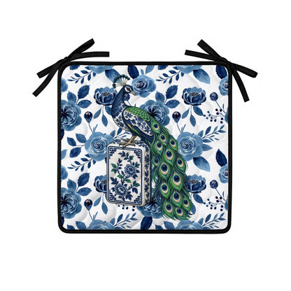 Proud As A Peacock Mahjong Lover Quilted Chair Cushion
