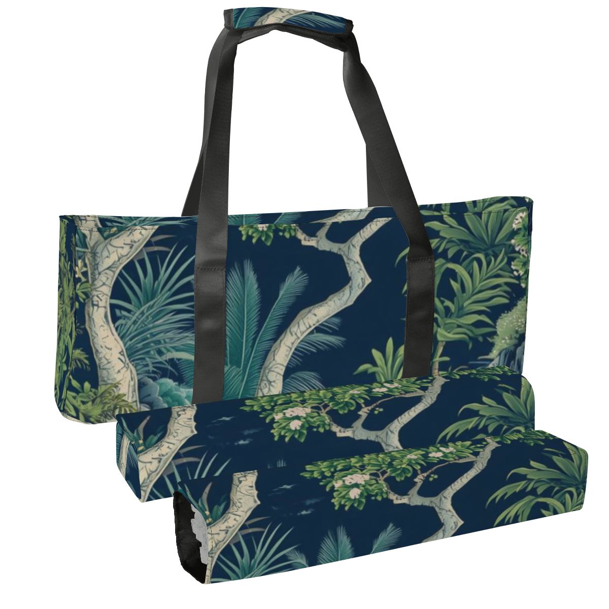 Asian Chinoiserie Blue Bundle Mahjong Bag Set - Splash of Color Co.