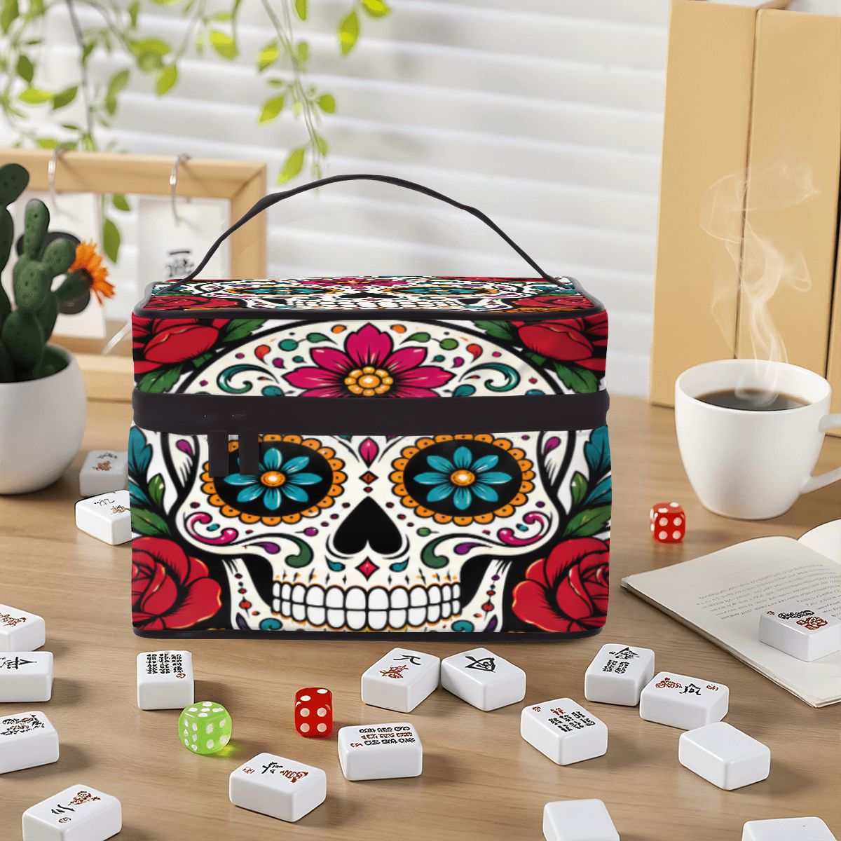 Day Of The Dead Portable Mahjong Tile Bag
