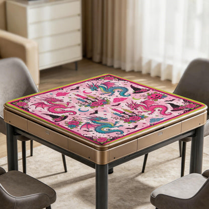 Harlequin Halloween Dragon Mahjong Mat - Splash Of Mahj And Color Co.
