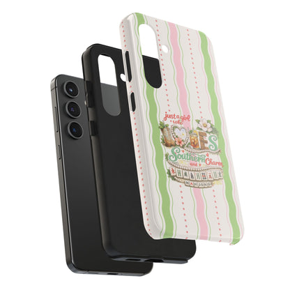 Just a Girl, Who Loves Southern Charm and Mahjong Preppy Pastel Phone Cases - Splash of Color Co.