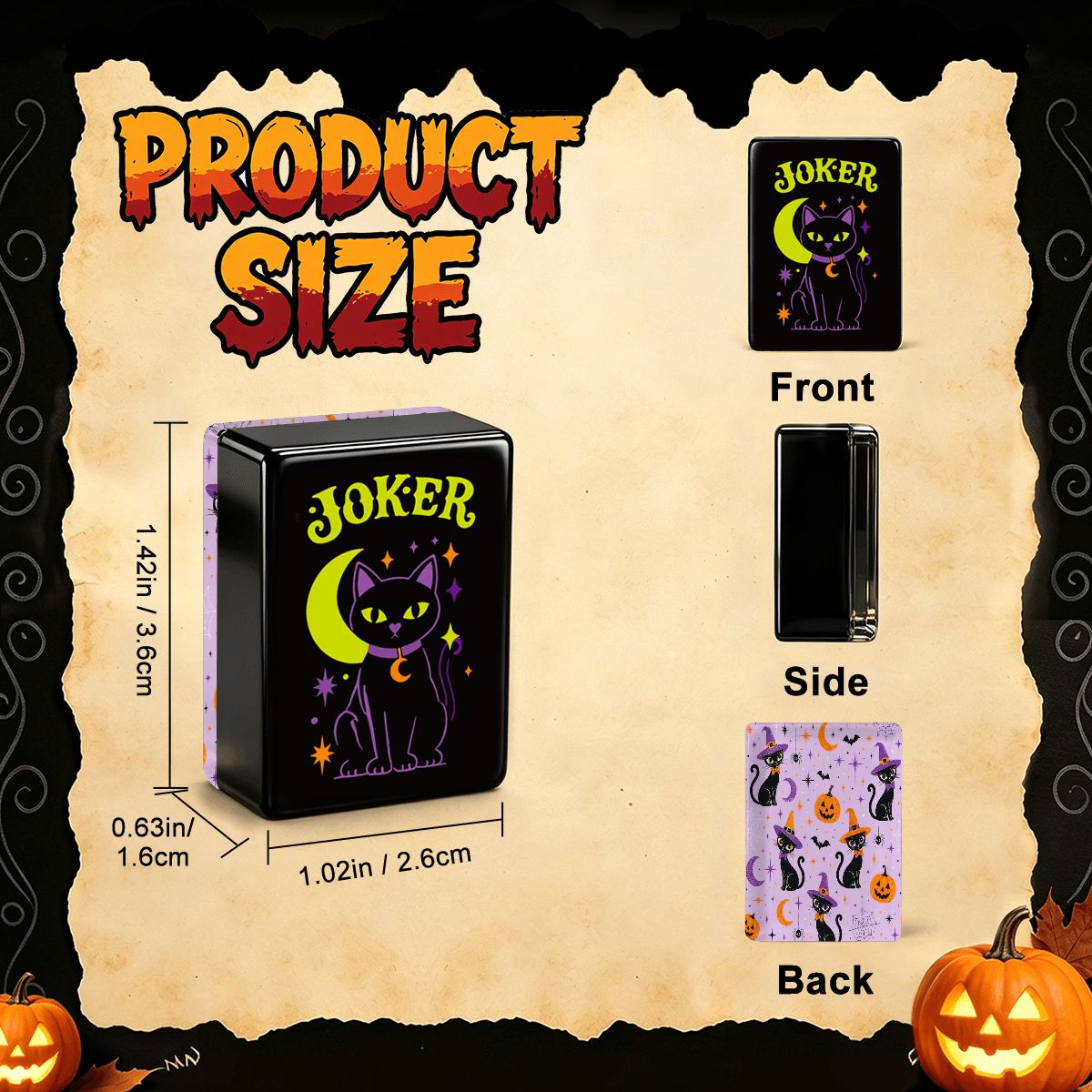 Witchey Poo Black Cat Engraved Mahjong Tiles With Carry Case - Splash Of Mahj And Color Co.