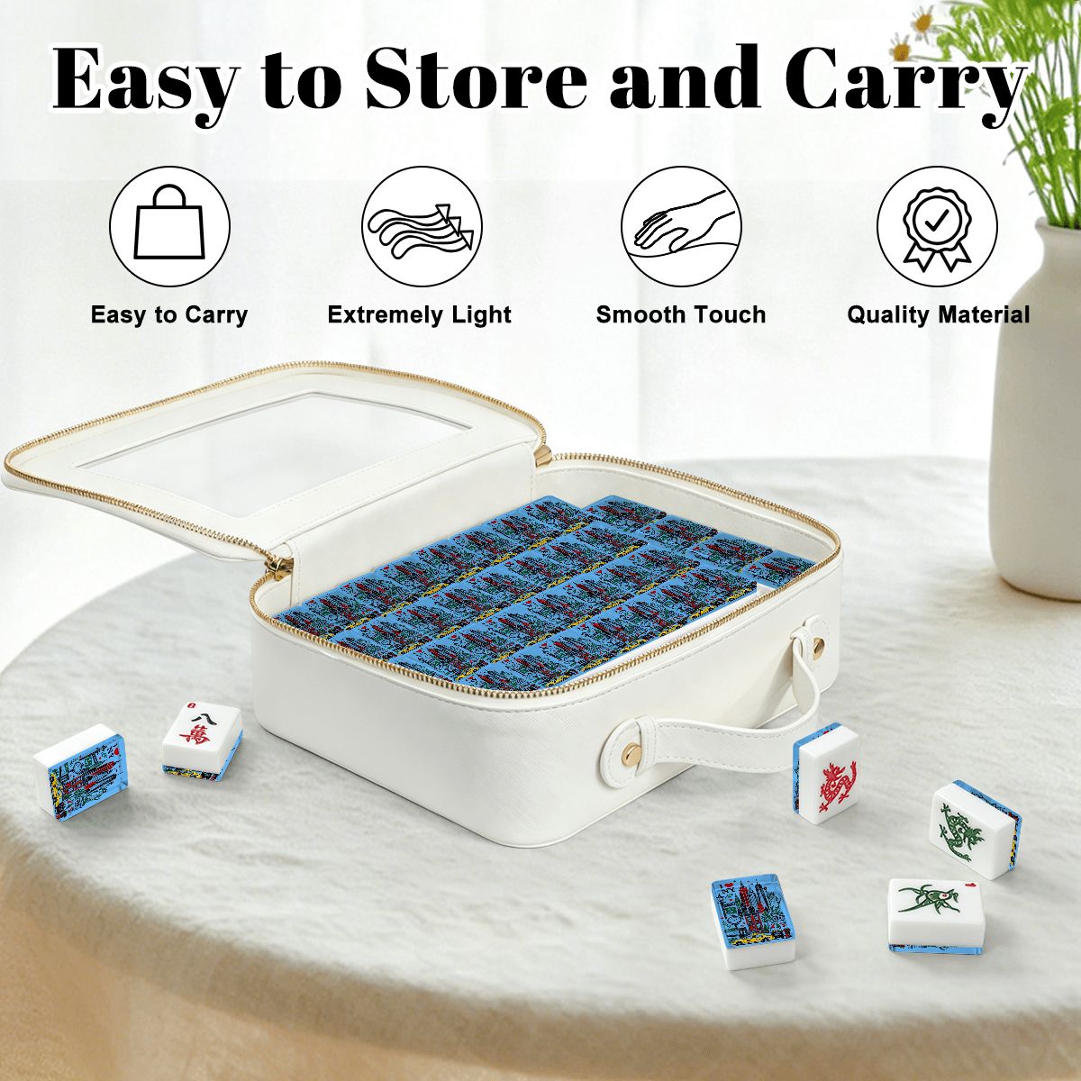 New York City American Mahjong Tiles And Carry Case - Splash Of Mahj And Color Co.