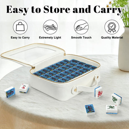 New York City American Mahjong Tiles And Carry Case - Splash Of Mahj And Color Co.
