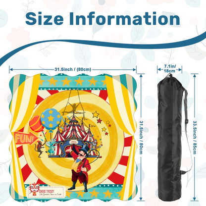 Send in the Clowns Circus Themed Scalloped Mahjong Mat - Splash of Color Co.