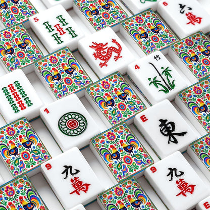 Wycinanki Polish Folk Art, Rooster American Mahjong Tiles And Carry Bag Case - Splash of Color Co.