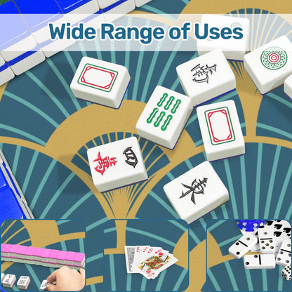 Art Deco Mahjong Mat Lady Luck’s Teal Lounge - Splash of Color Co.