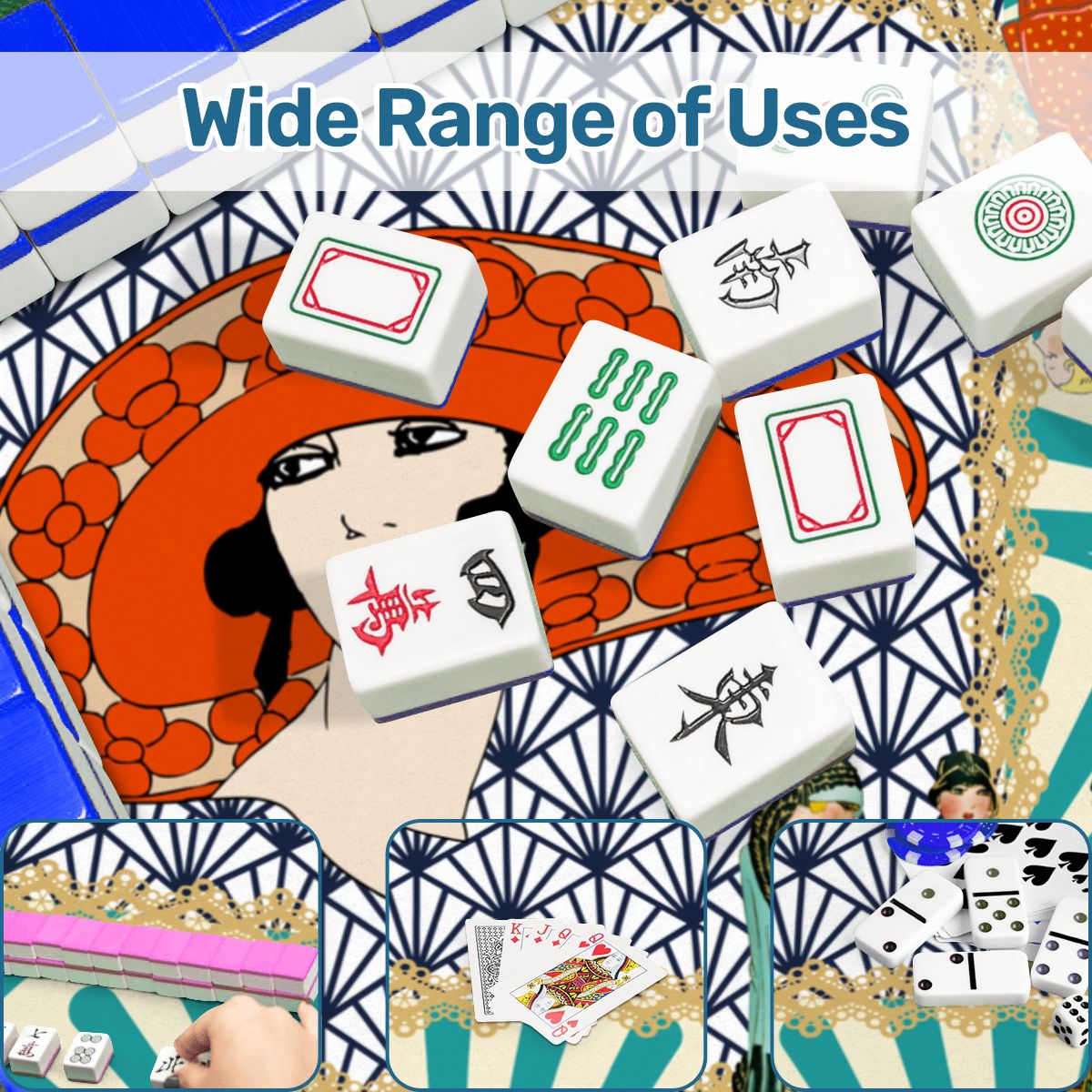 The Roaring 1920's Art Deco Mahjong Mat - Splash of Color Co.