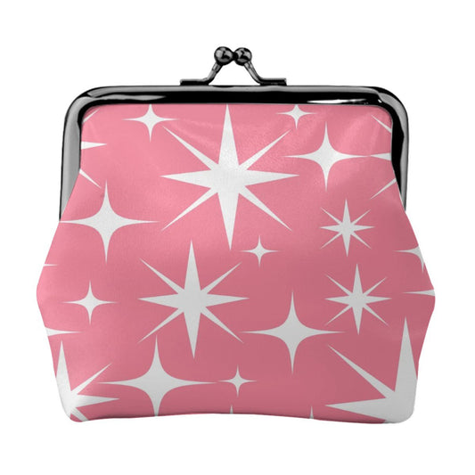 Cosmic Bubblegum Vintage Women's Leather Kiss Lock Coin Purse - Splash of Color Co.