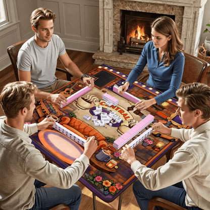 Mahj at the Perk Mahjong Mat - Splash of Color Co.